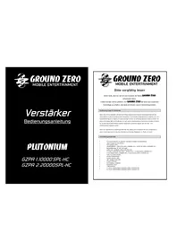 Notice Ground Zero GZPA 2.20000SPLHC Autoradio