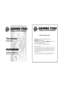 Notice Ground Zero GZPA 1.4000D Autoradio