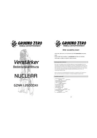 Notice Ground Zero GZNA 1.2500DXII Autoradio