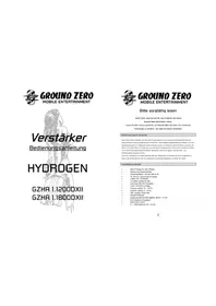 Notice Ground Zero GZHA 1.1800DXII Autoradio