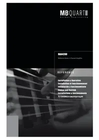 Notice MB QUART RAA4200 Car stereo