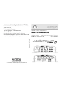 Notice AUDISON POWER 5 MILLENNIUM Autoradio