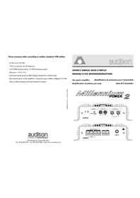 Notice AUDISON POWER 2 MILLENNIUM Autoradio