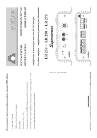 Notice AUDISON LR 230 Autoradio
