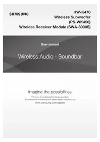 Notice SAMSUNG HWK470 Enceinte