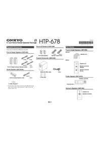 Notice ONKYO HTP678 Luidspreker