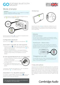 CAMBRIDGE Go V2 - Haut-parleur