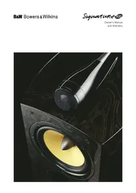 Notice BOWERS & WILKINS SIGNATURE 800 Högtalare