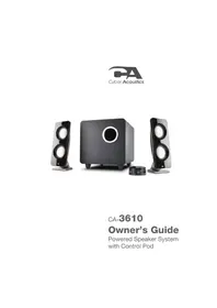 Notice Cyber Acoustics CA3610 Vocero
