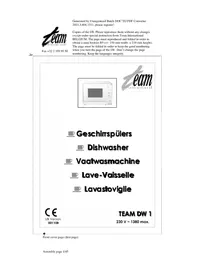 TEAM DW 1 - Lavastoviglie