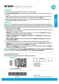 Notice HP ENVY 5544 Skriver