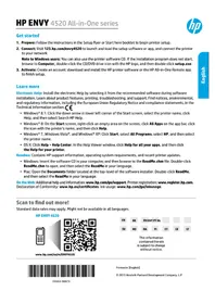 Notice HP ENVY 4523 Skrivare