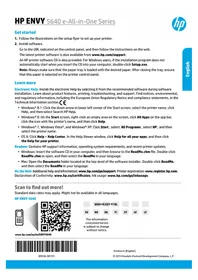 Notice HP ENVY 5640E Skrivare