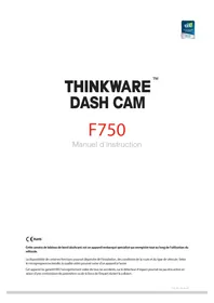 Notice Thinkware DASHCAM F750 Caméscope
