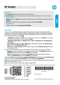 Notice HP DESKJET 2544 Skrivare