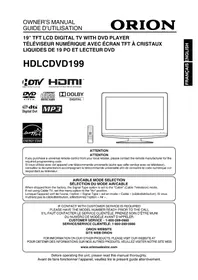Notice SANSUI HDLCDVD199 Téléviseur