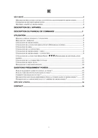 Notice Holland Electro MW12HCSS Four à micro-ondes