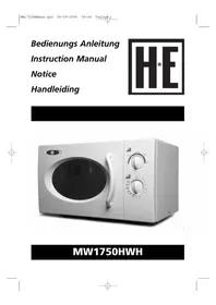 Notice Holland Electro MW1750HWH Four à micro-ondes