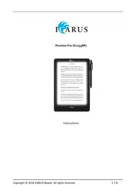 Notice Icarus ILLUMINA PRO E1053 Lecteur électronique
