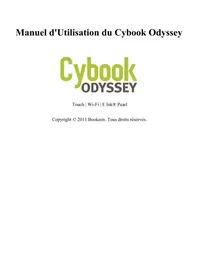Notice BOOKEEN CYBOOK ODYSSEY Lecteur électronique