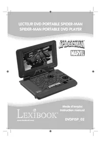 Notice LEXIBOOK DVDP1SP_02 SPIDERMAN Dvd player