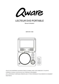 Notice Qware DVD1350 Lecteur DVD portable
