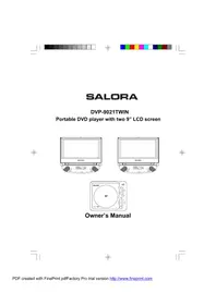 SALORA DVP9021TWIN - Draagbare dvd-speler