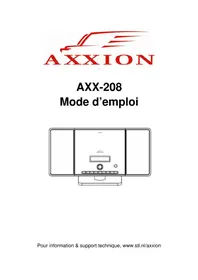 Notice Axxion AXX208 Lecteur DVD portable