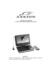 Notice Axxion ADVP205 Lecteur DVD portable