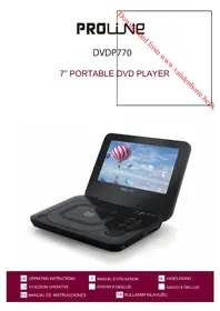 Notice PROLINE DVDP770 Dvd přehrávač
