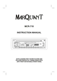 Notice Marquant MCR718 Autoradio