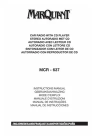 Notice Marquant MCR637 Autoradio