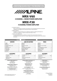 Notice ALPINE MRXV60 Autoradio