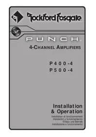 Notice Rockford Fosgate P5004 Autoradio