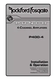 Notice Rockford Fosgate P4004 Autoradio