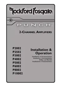 Notice Rockford Fosgate PUNCH P5002 Autoradio
