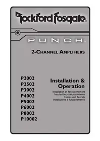 Notice Rockford Fosgate PUNCH P2002 Autoradio