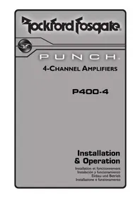Notice Rockford Fosgate PUNCH P3001 Autoradio