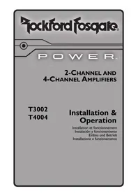 Notice Rockford Fosgate T8004 Autoradio