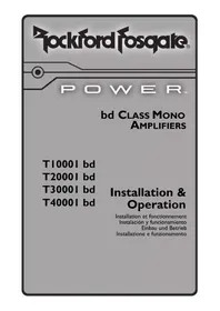 Notice Rockford Fosgate T20001BD Autoradio