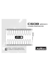 Notice Axton C608 Autoradio