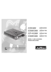 Notice Axton C209 Autoradio