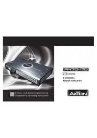 Notice Axton A470170 Autoradio