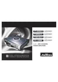 Notice Axton A1350 Autoradio