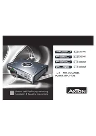 Notice Axton A495 Autoradio