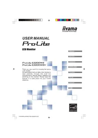 Notice IIYAMA PROLITE E2200WS Monitor