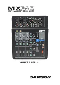 Notice SAMSON MIXPAD MXP124FX Mixer