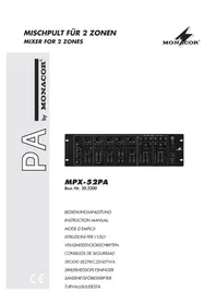 Notice Monacor MPX52PA Mischpult