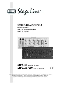 Notice Monacor MPX44SW Mengpaneel