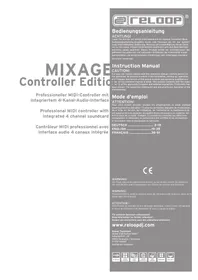 Notice Reloop MIXAGE CONTROLLER EDITION Mixer